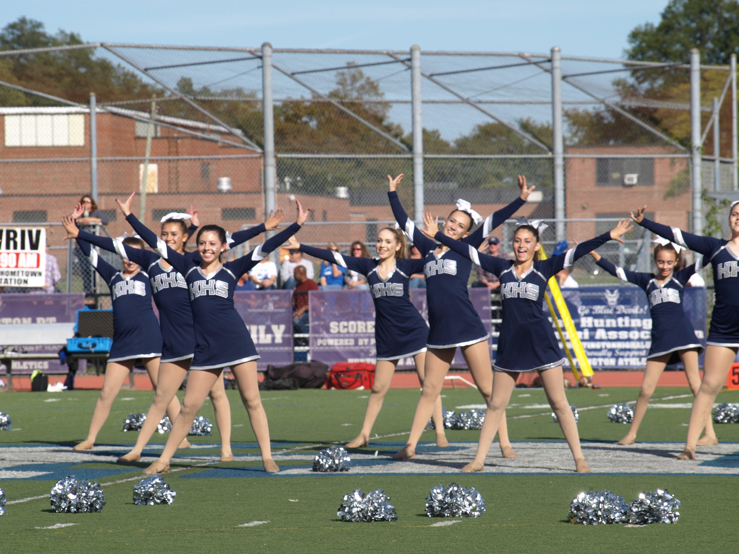   The Huntington Highsteppers’ routine energizes the spectators at Homecoming.   Long Islander News Photo/Connor Beach  