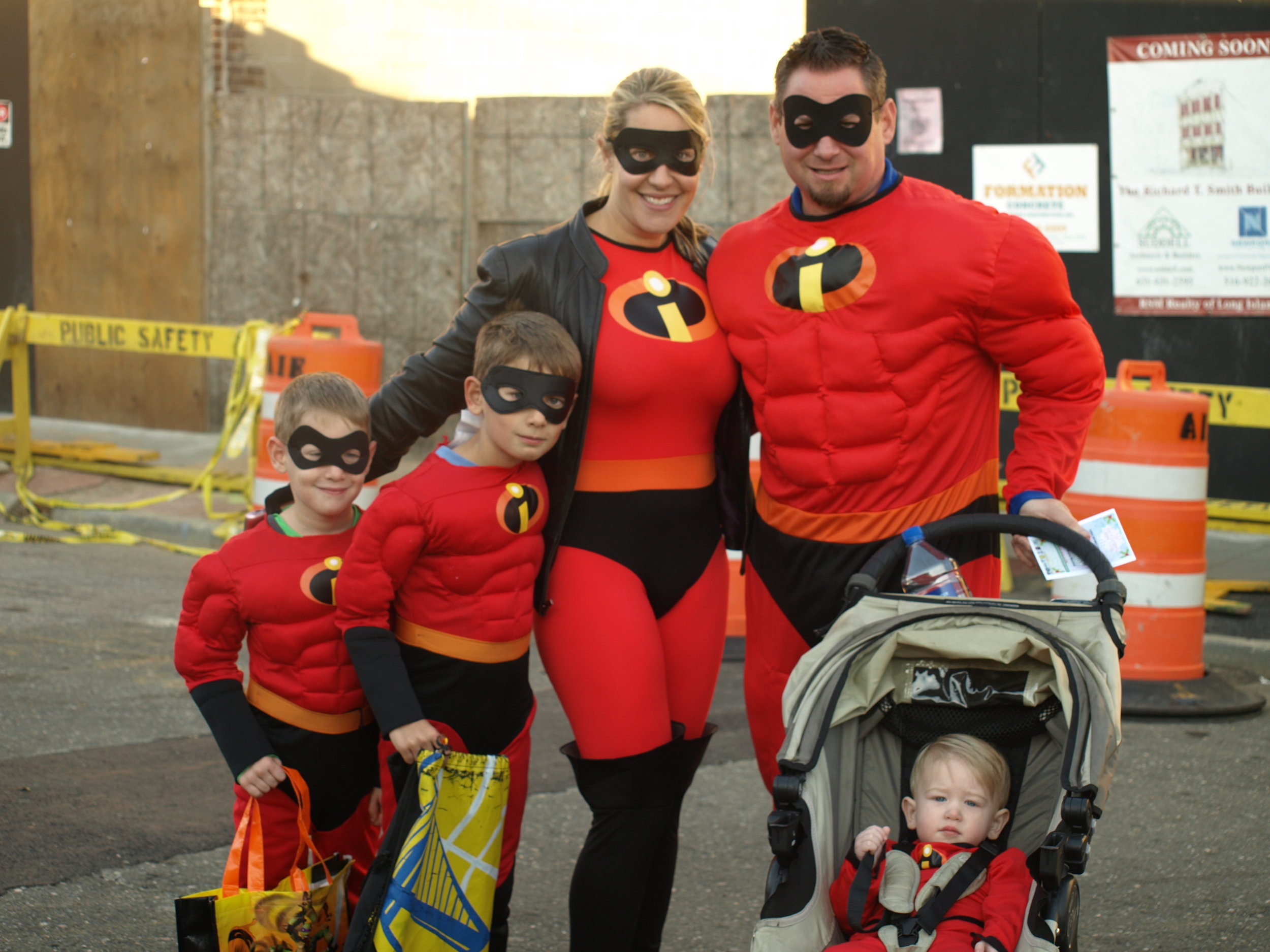   The Incredible family enjoyed dressing up together for at the Annual Children’s Halloween Costume Parade .  Long Islander News Photo/Connor Beach  