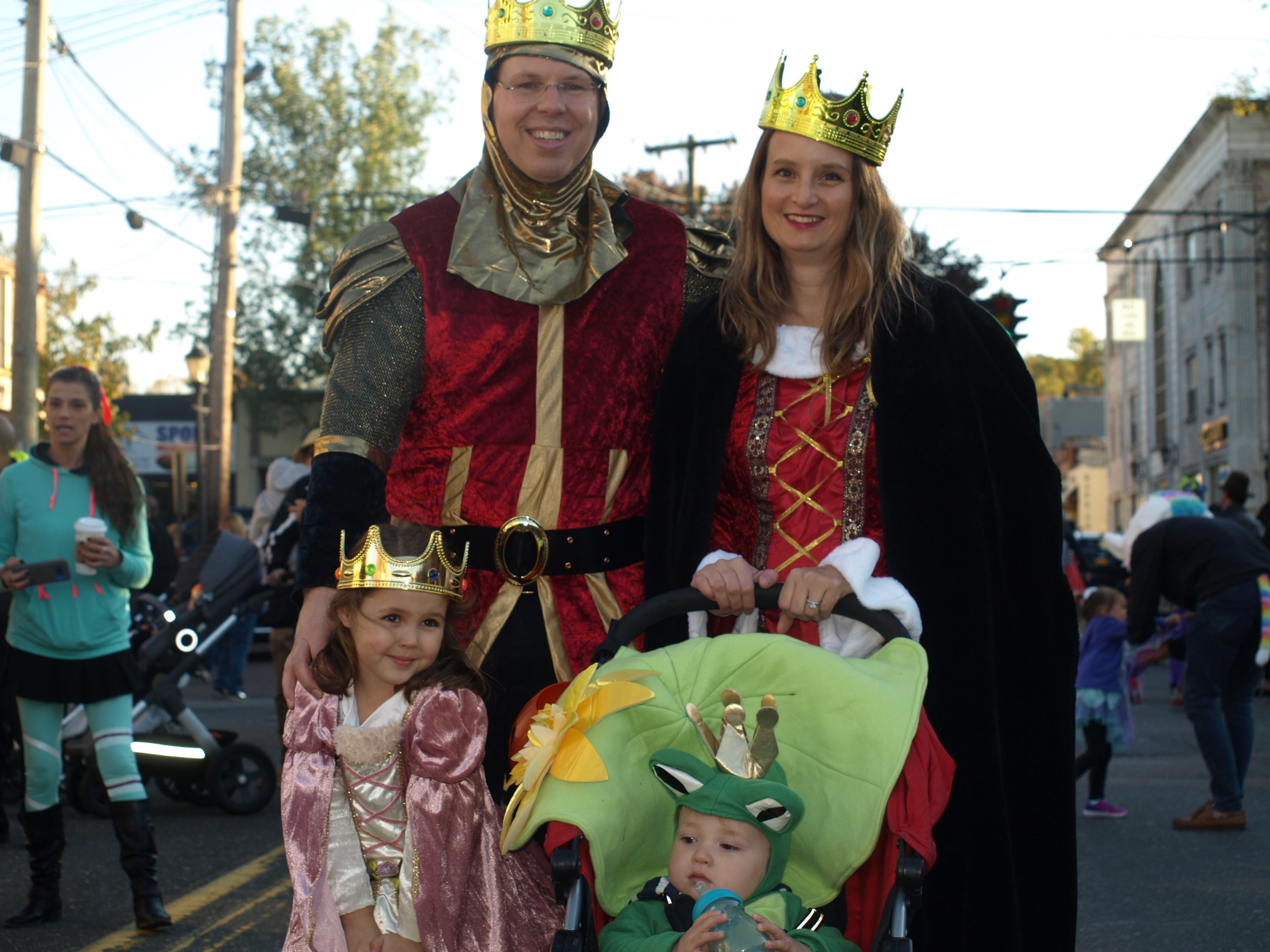   This family obeyed their princess’s wishes and coordinated a royal theme in celebration of the annual Halloween parade. &nbsp; Long Islander News Photo/Connor Beach  