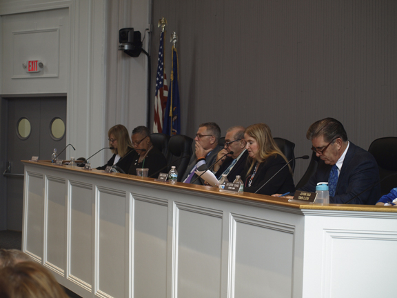 The Huntington Town Board has scheduled a public hearing on a proposal by Councilman Eugene Cook, right, to enact term limits for the town’s elected officials. Long Islander News Photo/Archives