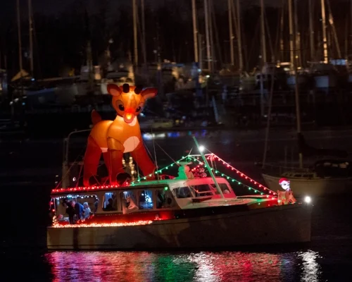 After a one-year hiatus, the Huntington Lighthouse Preservation Society's Parade of Lights returns to Huntington Harbor this Friday. Photo Courtesy of Pam Setchell