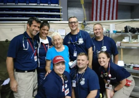 Charles “Chuck” Jarmon, front row, second from right, with fellow workers who were recently deployed to Puerto Rico to assist in recovery efforts. Photo Courtesy of Charles Jarmon