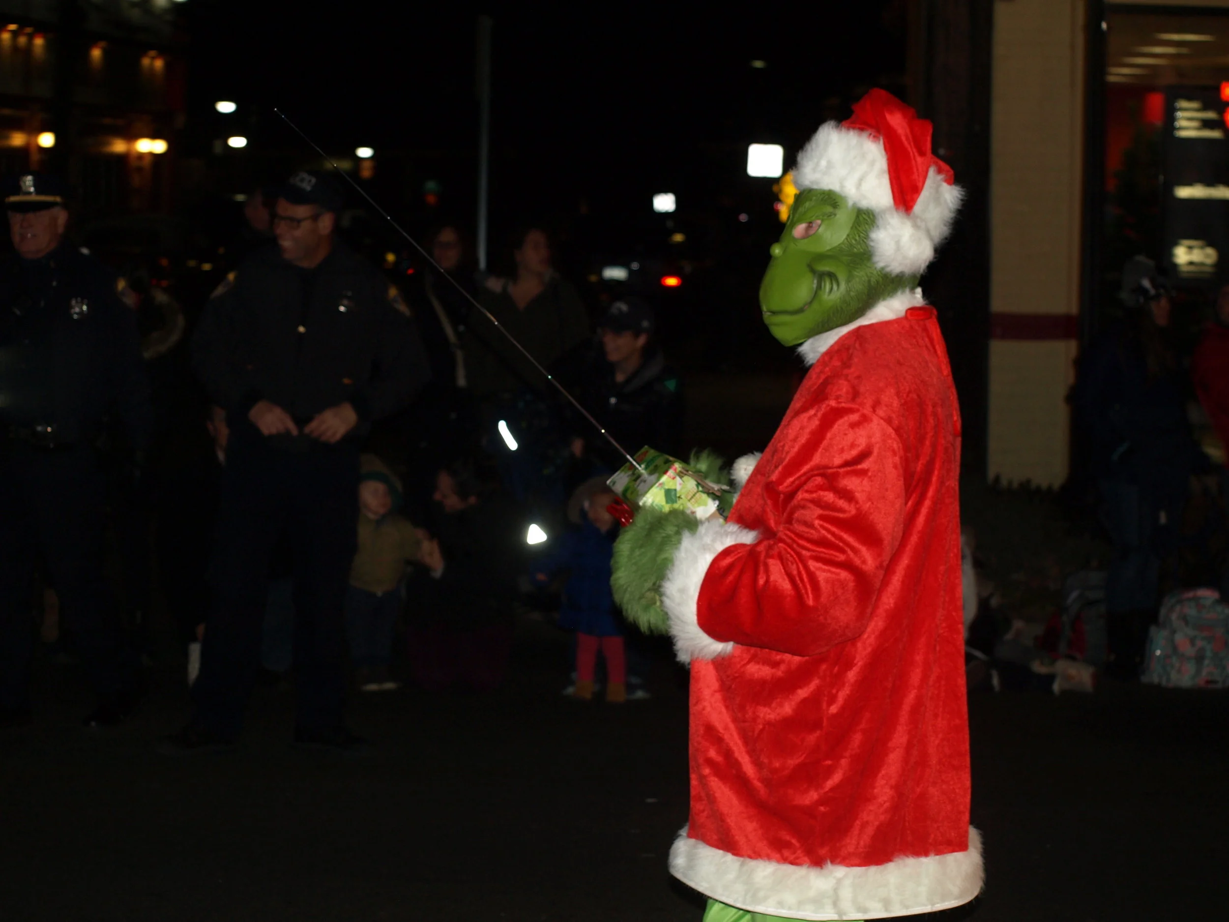   Even the Grinch couldn’t find a way to steal the fun from Sunday’s Huntington Holiday Parade.   Long Islander News Photo/Connor Beach  