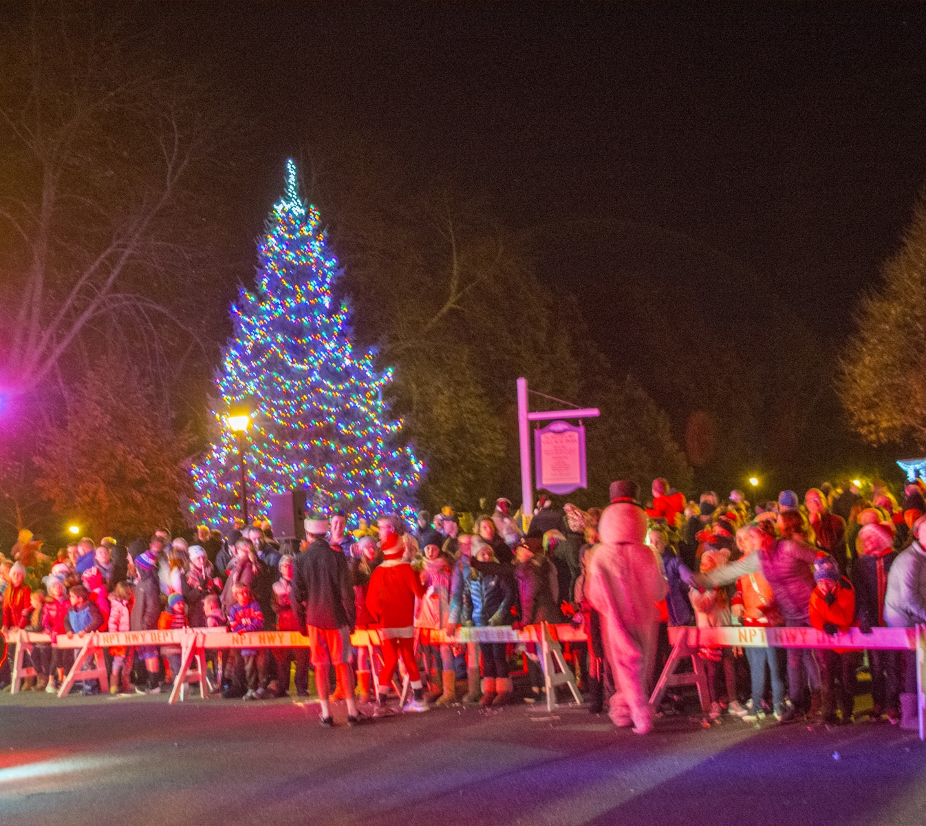 Families flocked to Northport Village Park on Friday to watch the tree lighting and meet Santa. Long Islander News Photo/Andrew Wroblewski