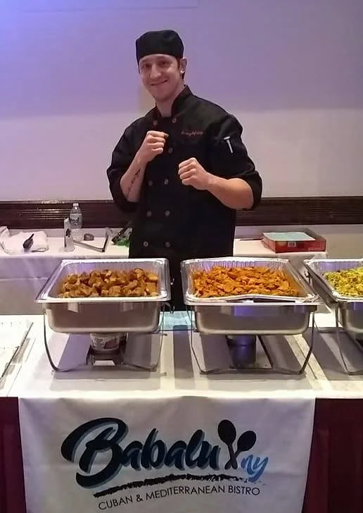 Babalu owner and chef Alan Gotay served up some of his signature dishes at the Long Island Fight For Charity event in Melville last week. Photo/Facebook/BabaluNY