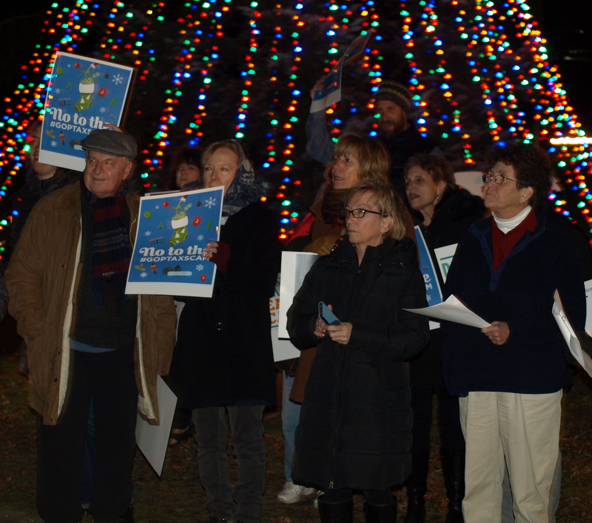 Protesters ‘Carol’ Against Proposed Republican Tax Bill