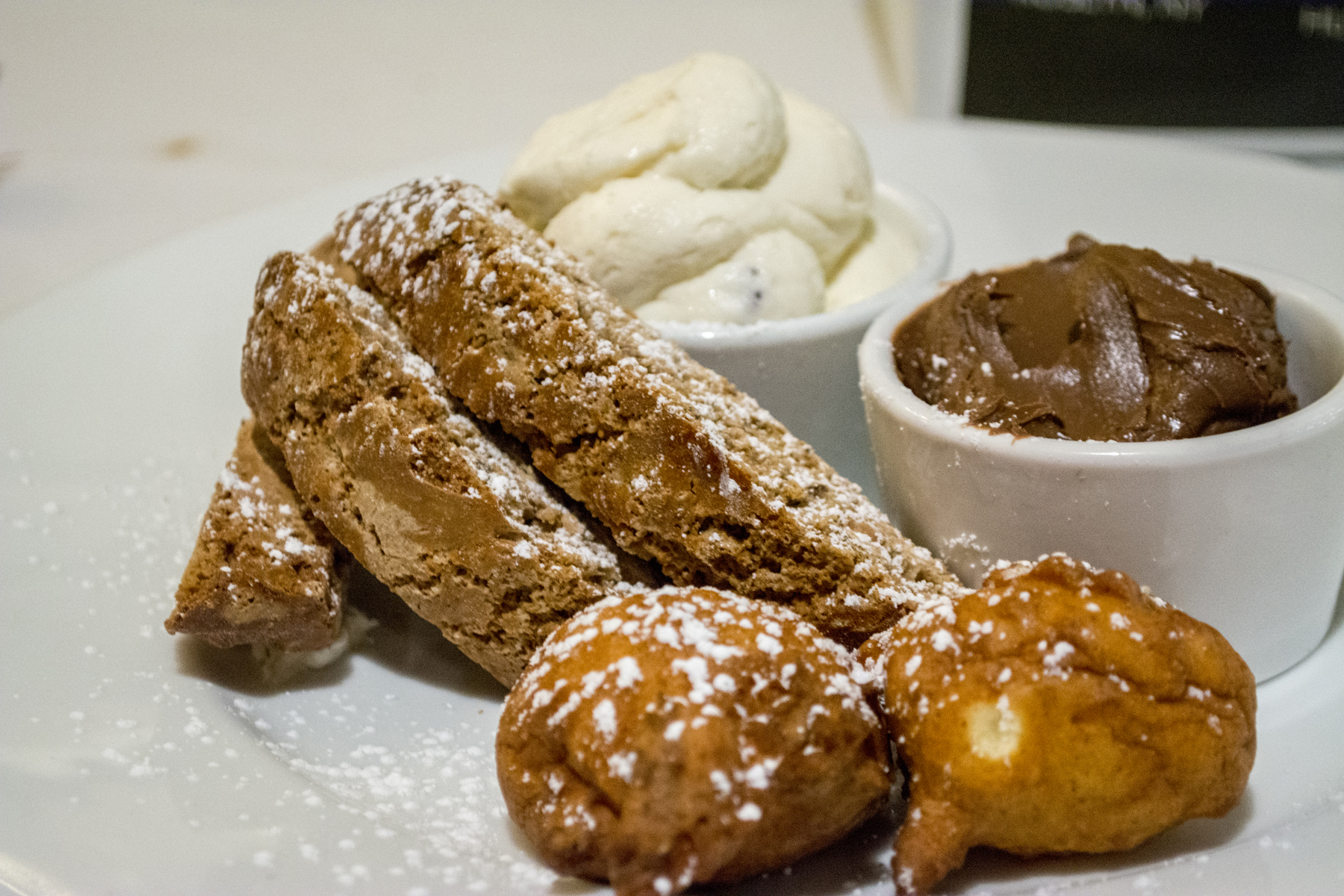   Save room for traditional Italian desserts like Bombolini and Biscotti served with Nutella and cannoli cream.   Long Islander News photos/Barbara Fiore  