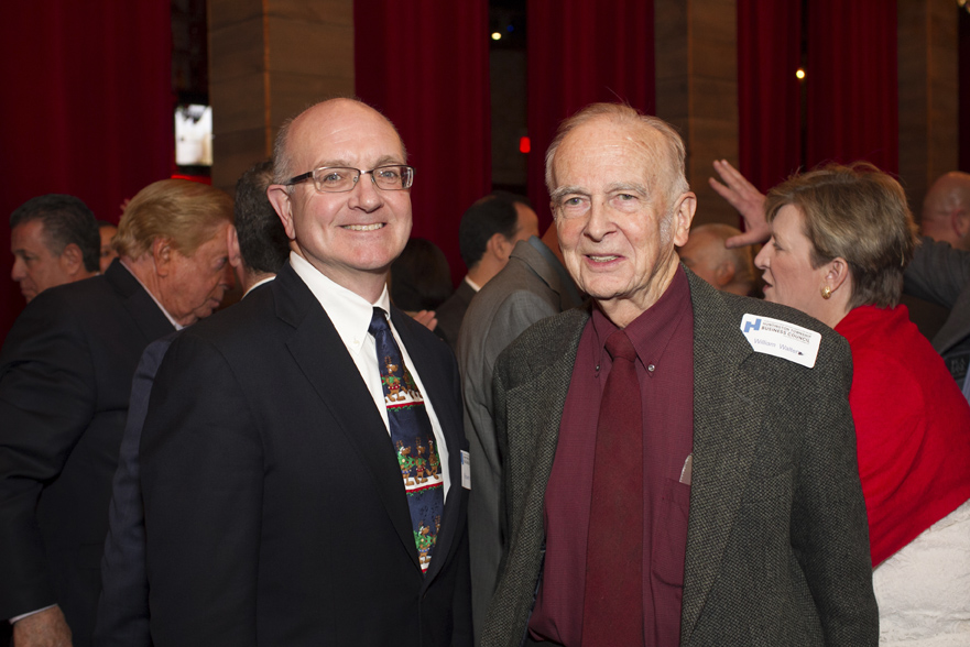 Huntington Town Historian Robert Hughes and Walt Whitman Birthplace’s William Walter. Photos/Viewpoint Photography