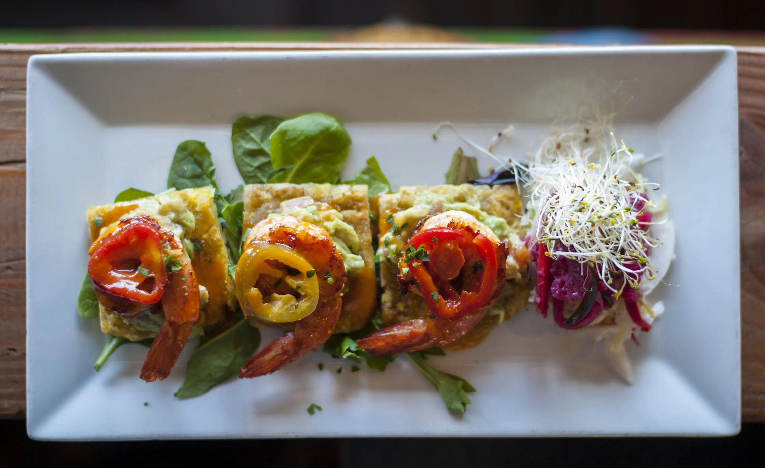   The Shrimp Patagones &amp; Guacamole at The Purple Elephant.     Long Islander News photos/archives     