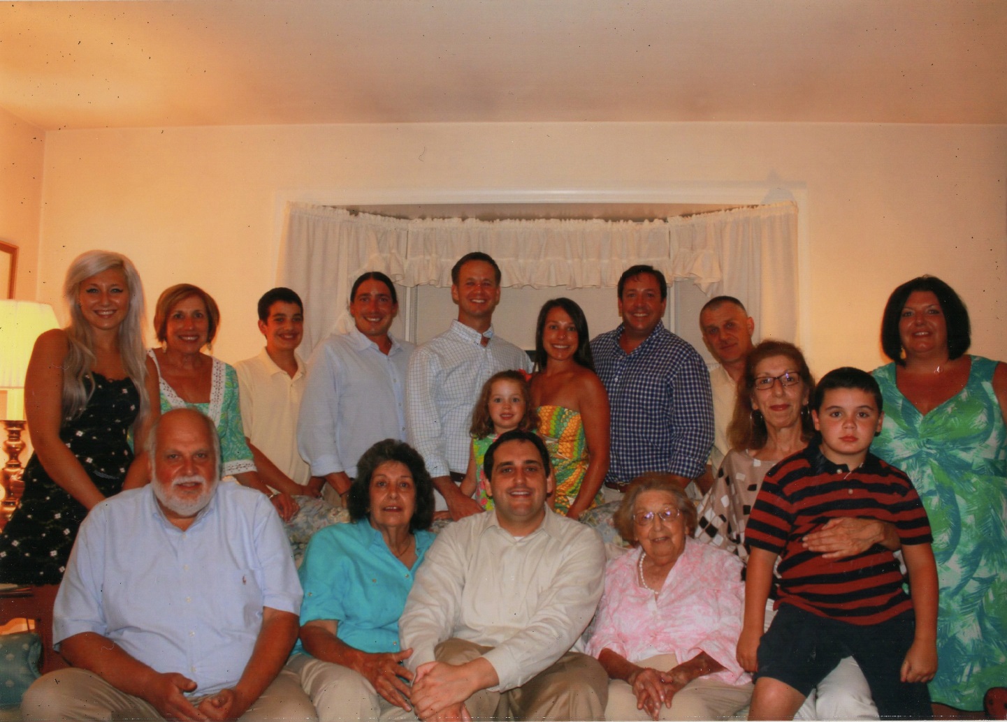   Chad Lupinacci, first row third from left, at a family gathering in 2012.  