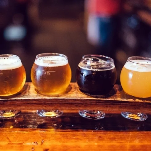 A tasting flight at Harbor Head Brewing Company. Photo/Facebook/Six Harbors