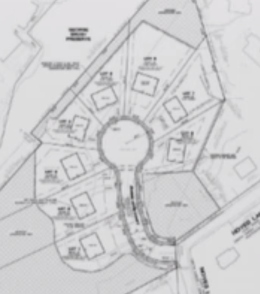   The site plan for the eight-lot subdivison.  