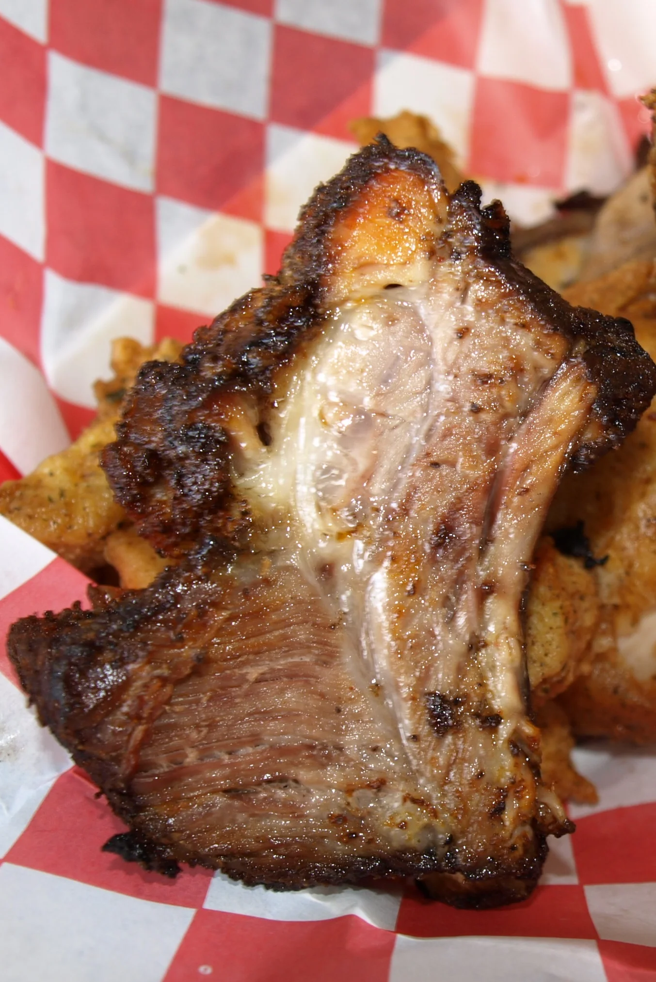   The Hickory Smoked Baby Back Ribs ($12.95 for a half slab) have a great smoky flavor.   Long Islander New photos/Connor Beach  