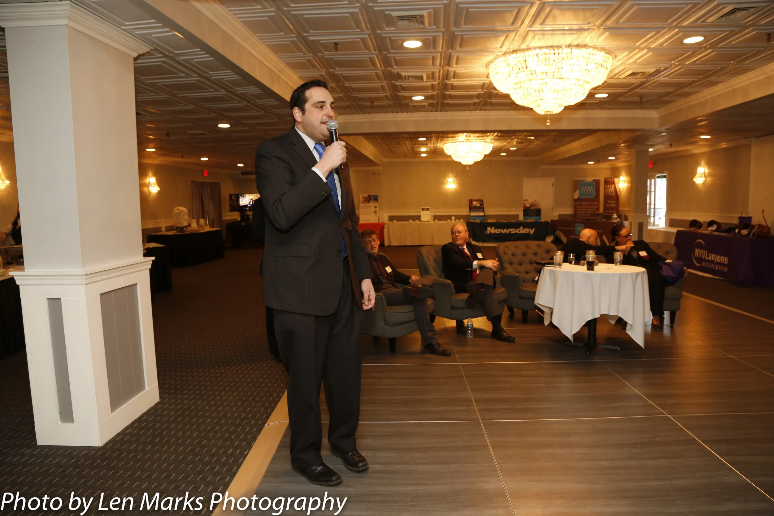   One of the newsmakers talked about at Meet The Media, Huntington Supervisor Chad Lupinacci.   Photos/Len Marks Photography     