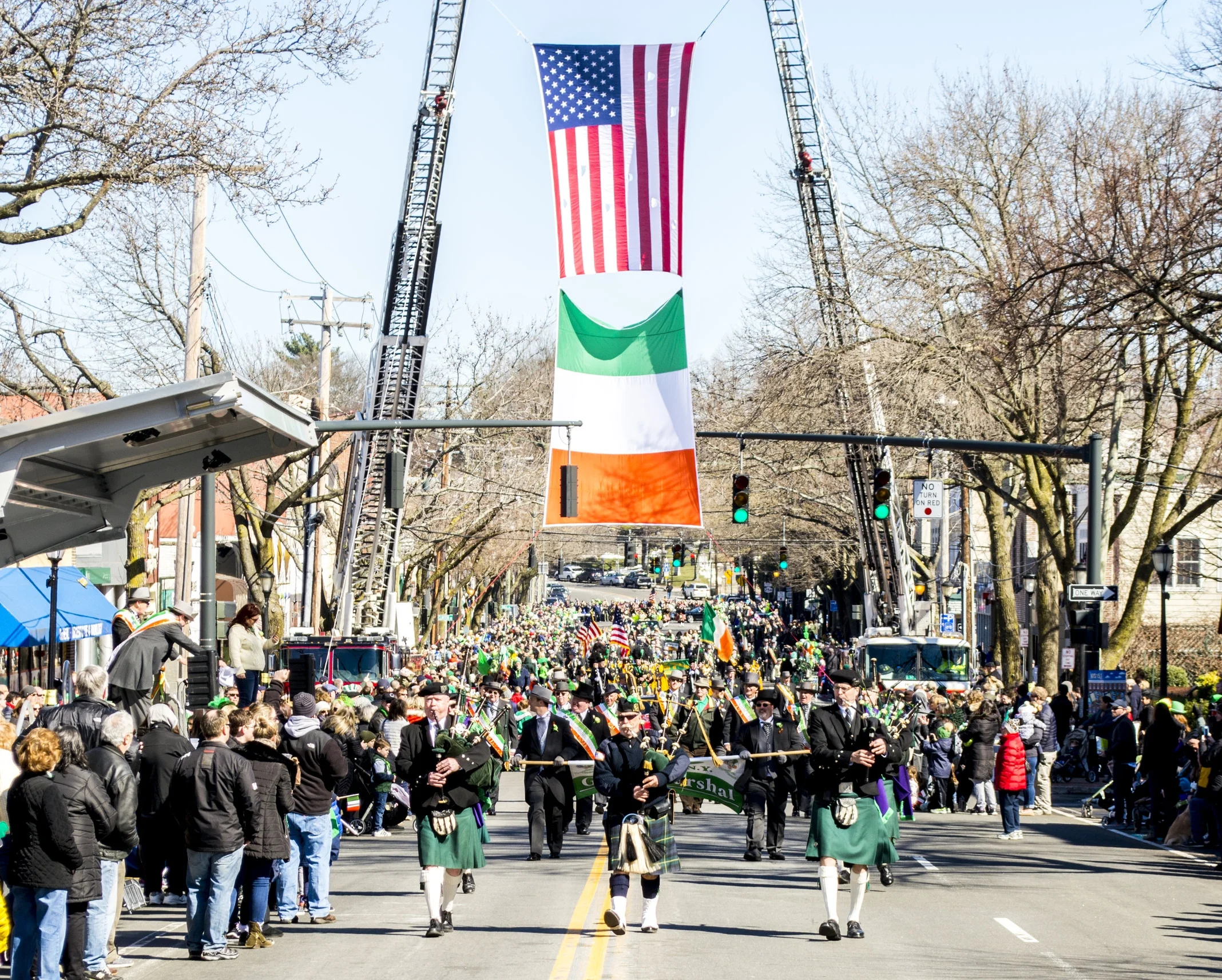 St. Patrick's Parade Paints Huntington Streets Green