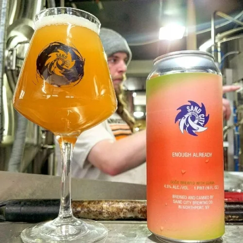 The Enough Already gose was available last weekend at Sand City Brewing Co. (Photo/Facebook/Sand City)