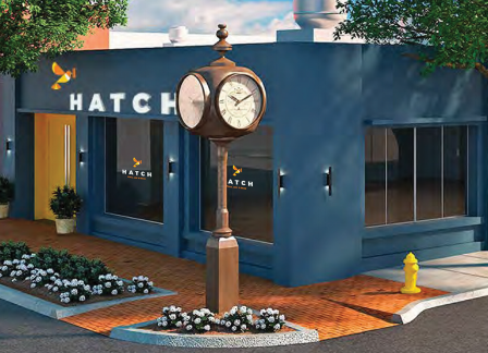A rendering depicts the soon-to-open Hatch at 286 Main St., Huntington.