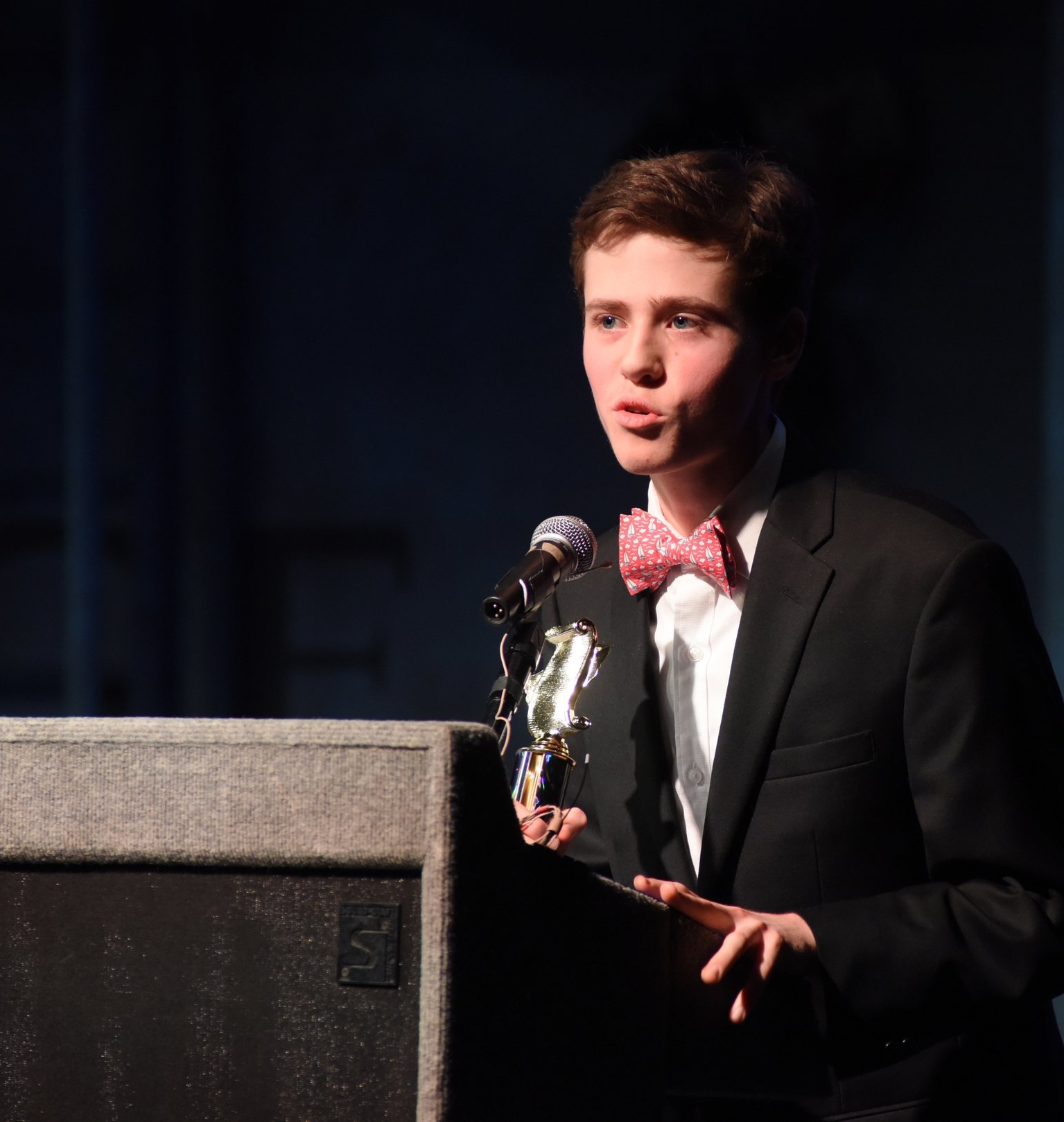   Keenan Lyons, of Huntington High School, was awarded “Best Supporting Actor in a Play.”  