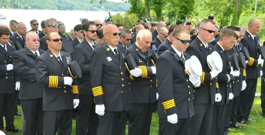   Cold Spring Harbor firefighters remember those who lost their lives during the 9/11 terrorist attacks.  