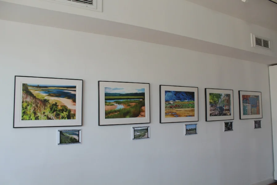   Some of the pieces featured in the “Photo-Liminalism” exhibit on display at FotoFoto Gallery through July 28.  