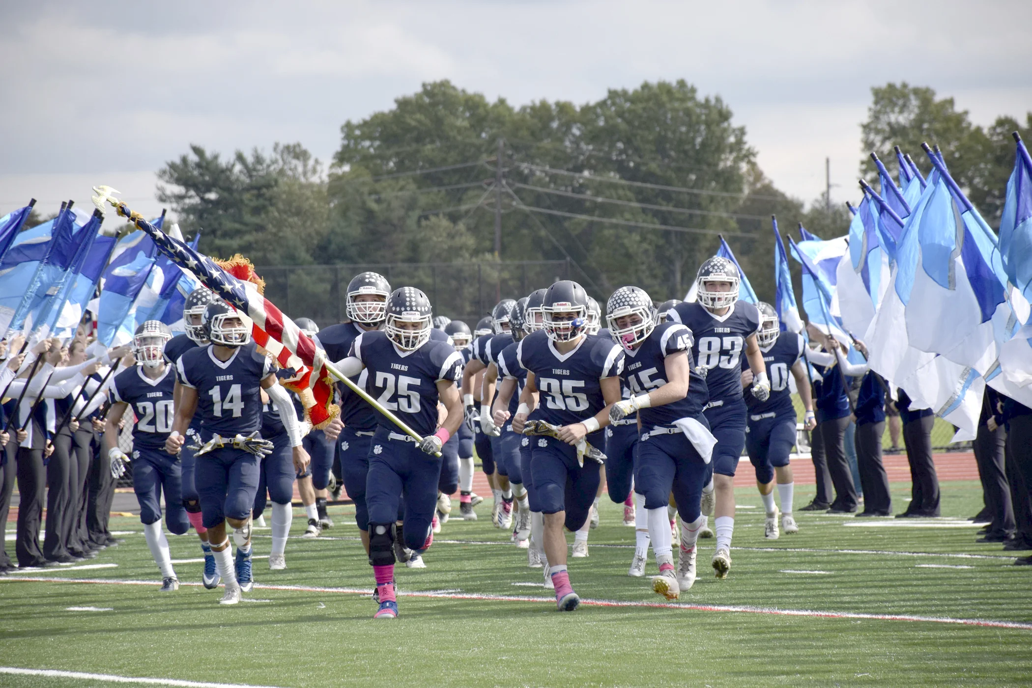  The Northport Tigers surged to a 35-6 win over Centereach High School during the annual homecoming game.  Photos/Northport-East Northport School District  
