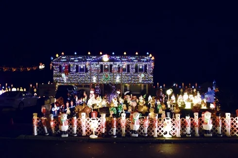 The Tomeo family’s home on Mansfield Drive in East Northport earned them an award in the 2016 holiday decorating contest. Winners of this year’s contest, co-sponsored by Long Islander News, will win such prizes as a night at Oheka, a VIP package to The Paramount and Engeman Theater tickets.