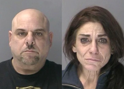 Suffolk Police charged Michael Cuozzo and Tara Costello with multiple credit card thefts. Police additionally believe Costello was involved in the theft of a purse from St. Francis church on Christmas Eve. Photos/SCPD