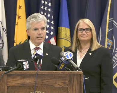 Suffolk County Executive Steve Bellone signed Legislator Susan Berland’s legislation requiring amusement parks and water park operators immediately report criminal conduct on their property.