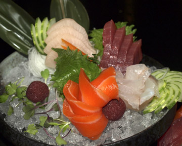  Sashimi for One ($29)… an artfully presented selection of fresh sashimi. 