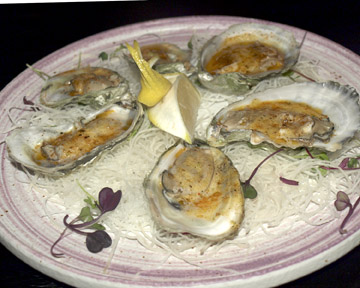 Blue Point Oysters with Cajun Sauce ($11/six)    al fresh and herbal flavor. 