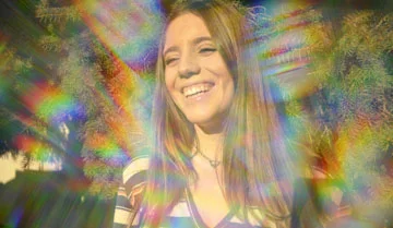 Half Hollow Hills HS East’s Giavanna Castro’s radiant work, “Sun Catcher” is among works by top student artists at the Art League of Long Island galleries in Dix Hills.