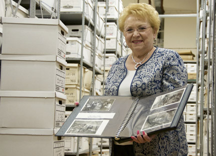 Town Clerk Jo-Ann Raia will retire at the end of the year after 38 years in office. Raia, pictured in the Town Records Center and Archives, counts the preservation of important town documents and artifacts archived there as one of her greatest accomplishments.