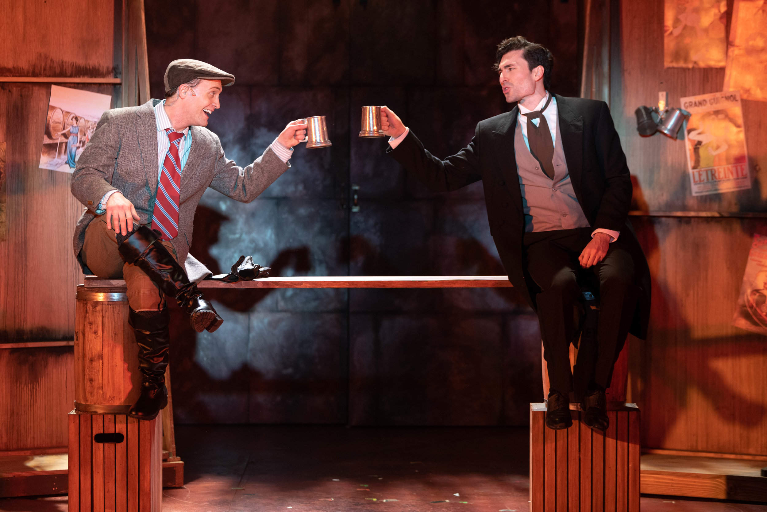  Henry D’Ysquith (Danny Gardner) and Monty (Sean Yves Lessard) share a drink and agree it is “Better With a Man”. 