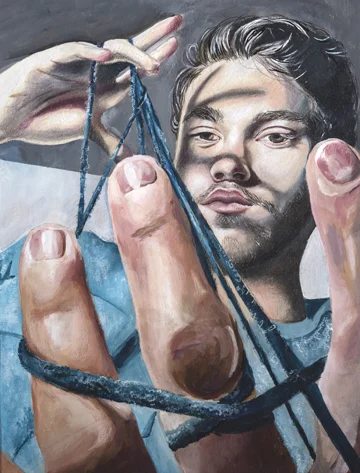 Harborfields High School senior Nina Bennardo’s “Cradle,” was the Renzo and Lynette Bianchi scholarship prize.