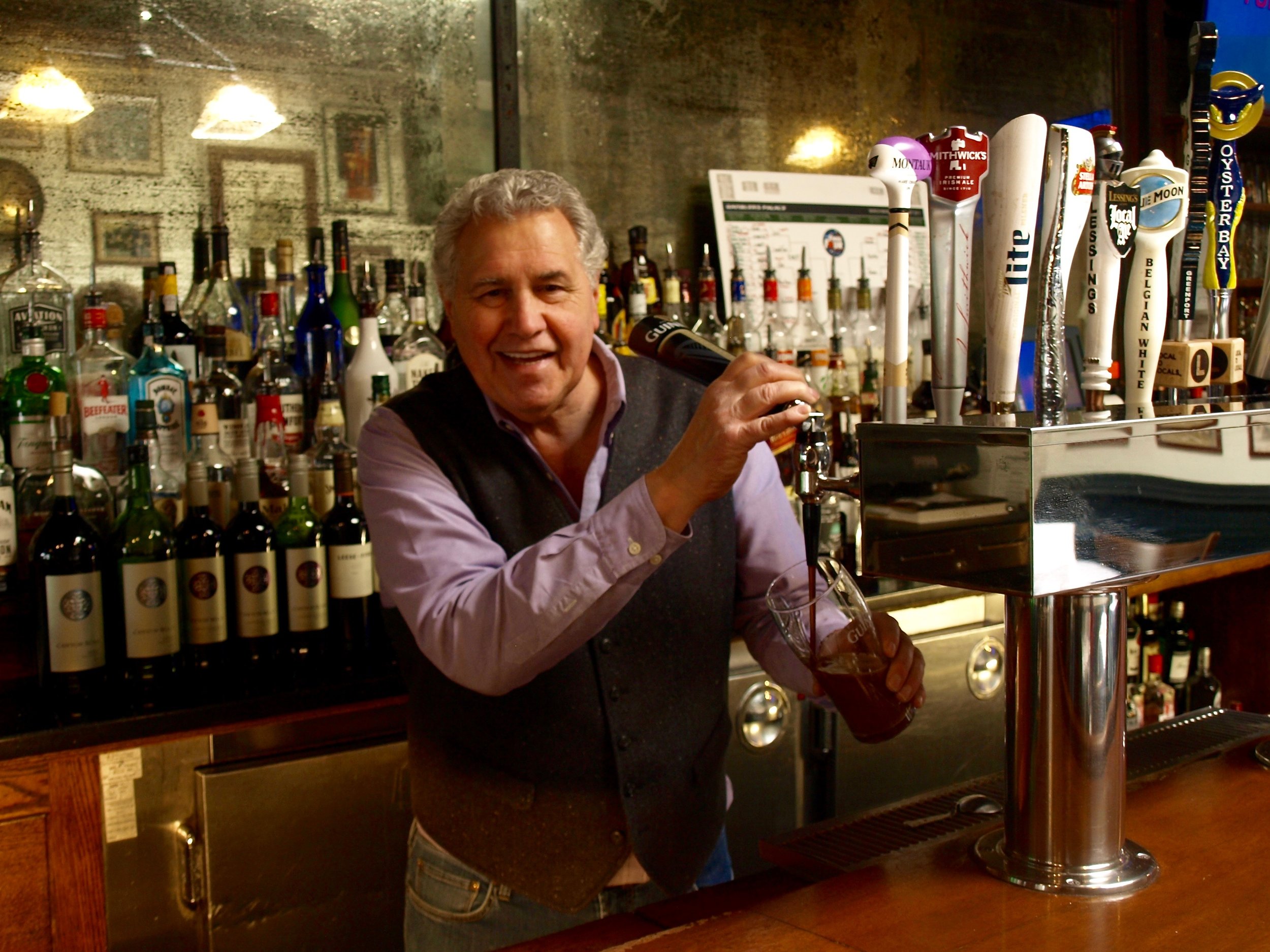  Always ready with a beer and a smile from behind the bar, manager Tommy Forte is the face of Finnegan’s. 