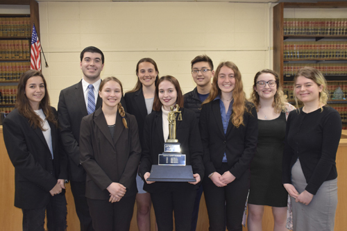 Northport High School’s Mock Trial team won the Suffolk County Champions on April 3 and will be heading to the State Championships in May.