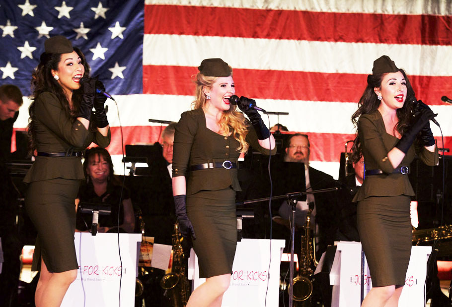 The American Bombshells perform an Andrews Sisters-style of patriotic music