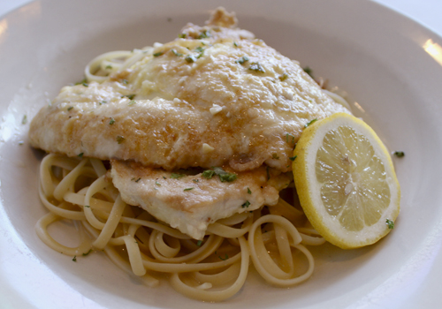  Chicken Francaise is light with a lemon butter wine saucw 