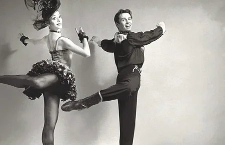 Frank Ohman as a principal with the New York City Ballet dances Balanchine’s "Western Symphony!” with Gloria Govrin.