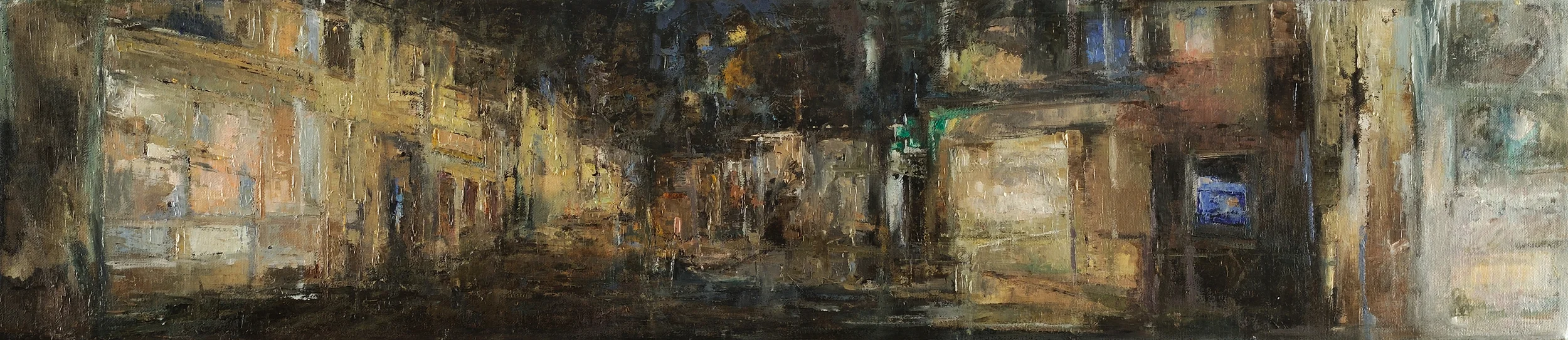 evening in mahon  8x36" oil/canvas 