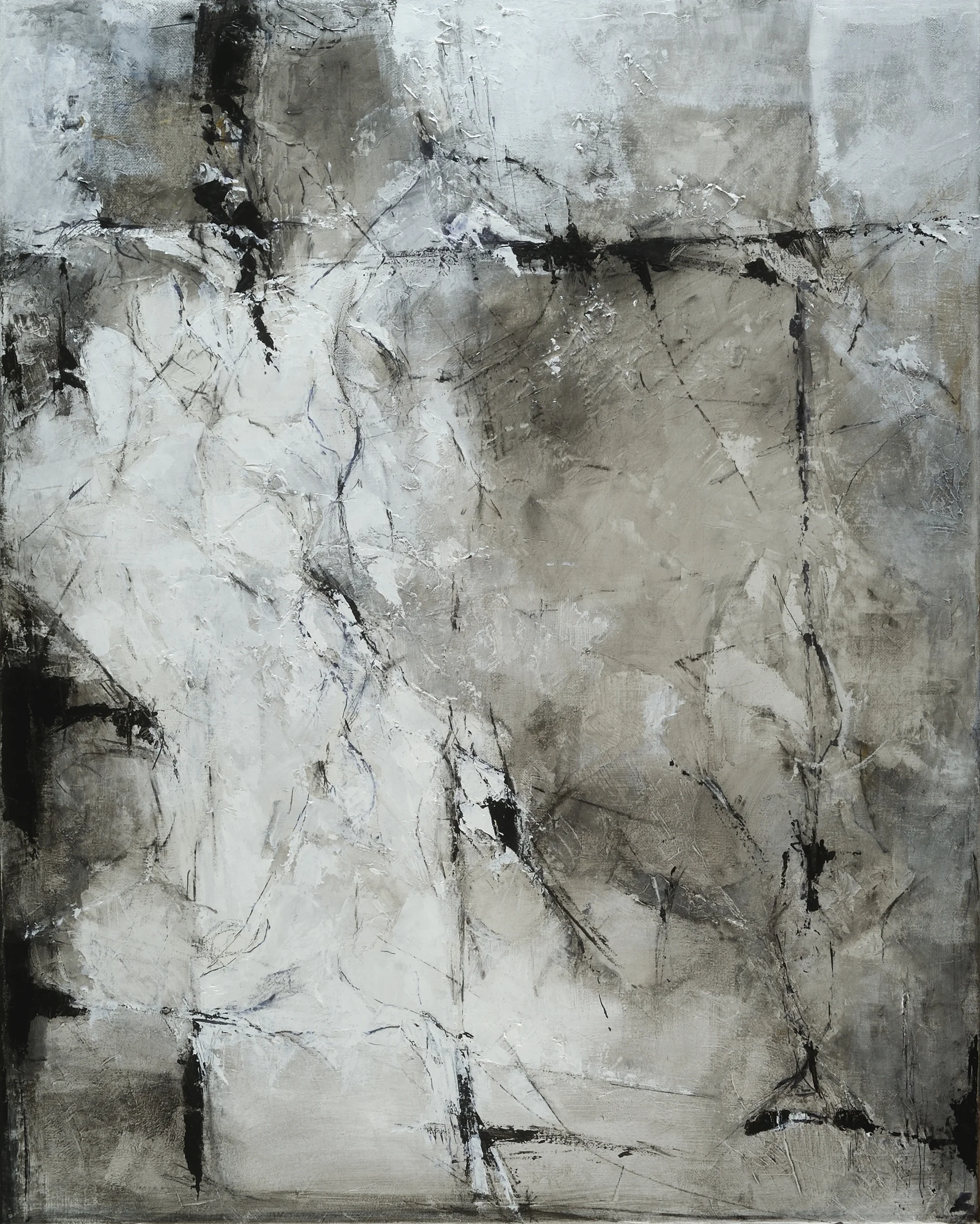 A MEDITATIVE INQUIRY II  30x24" mixed media/canvas 