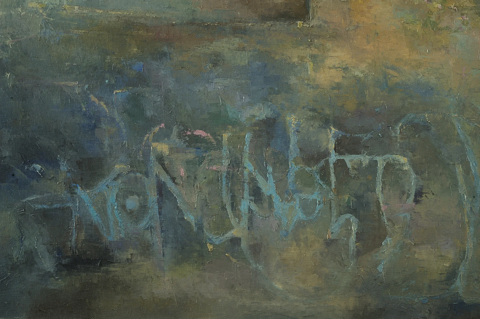 URBAN LANDSCAPE DETAIL OIL/CANVAS 
