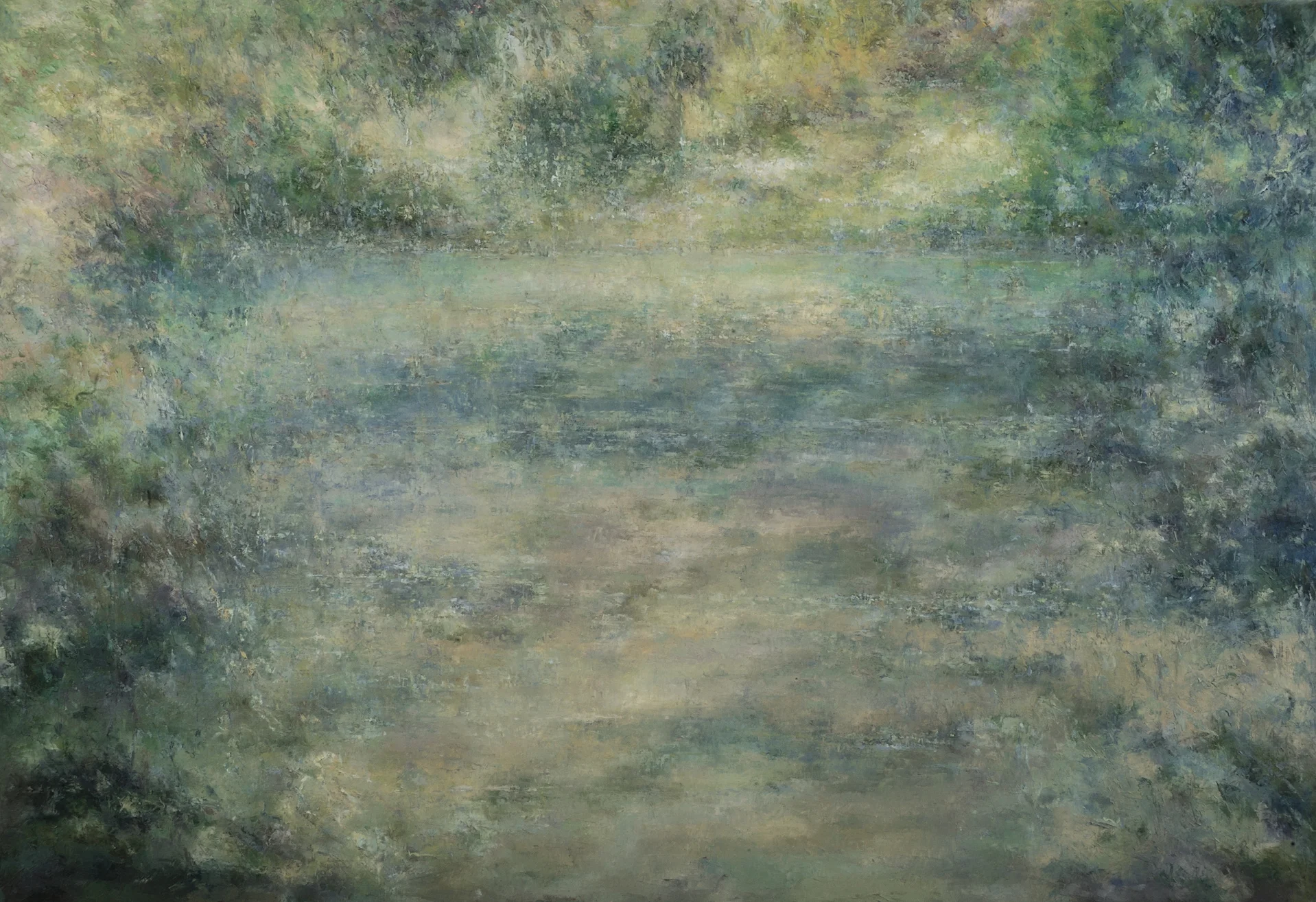 SPEAKING LAYERS 38X58 OIL/CANVAS 