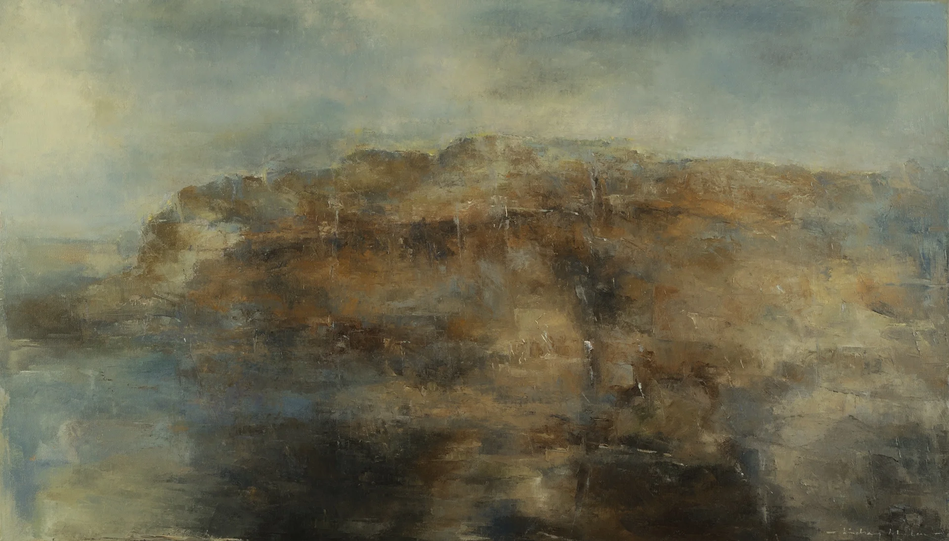 LAYERED LIGHT 38X22 OIL/CANVAS 