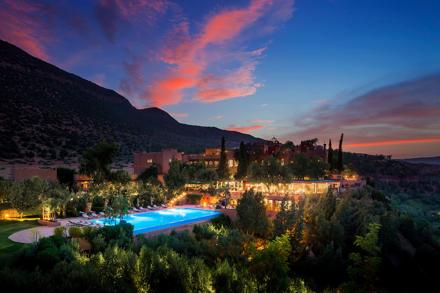 Kasbah-Tamadot-night-shot-Sunset 