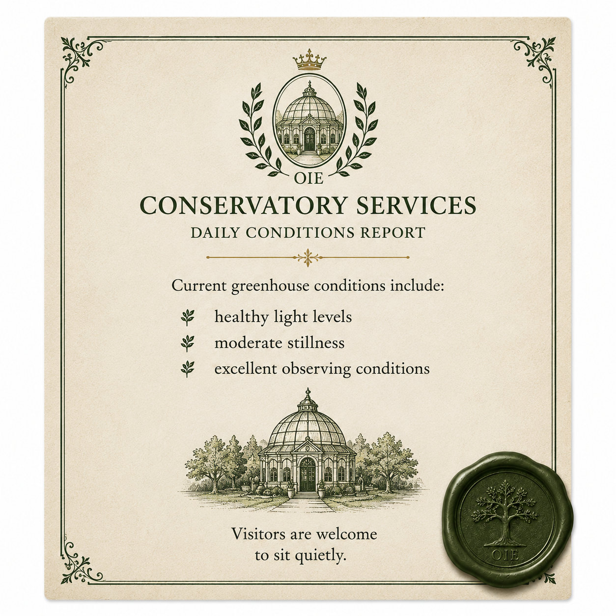 OIE Conservatory Services