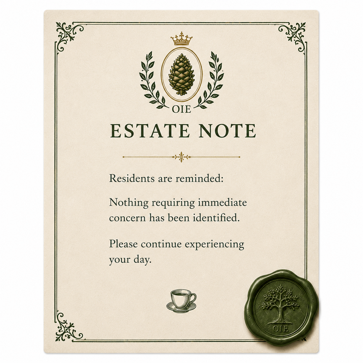 OIE Estate Note