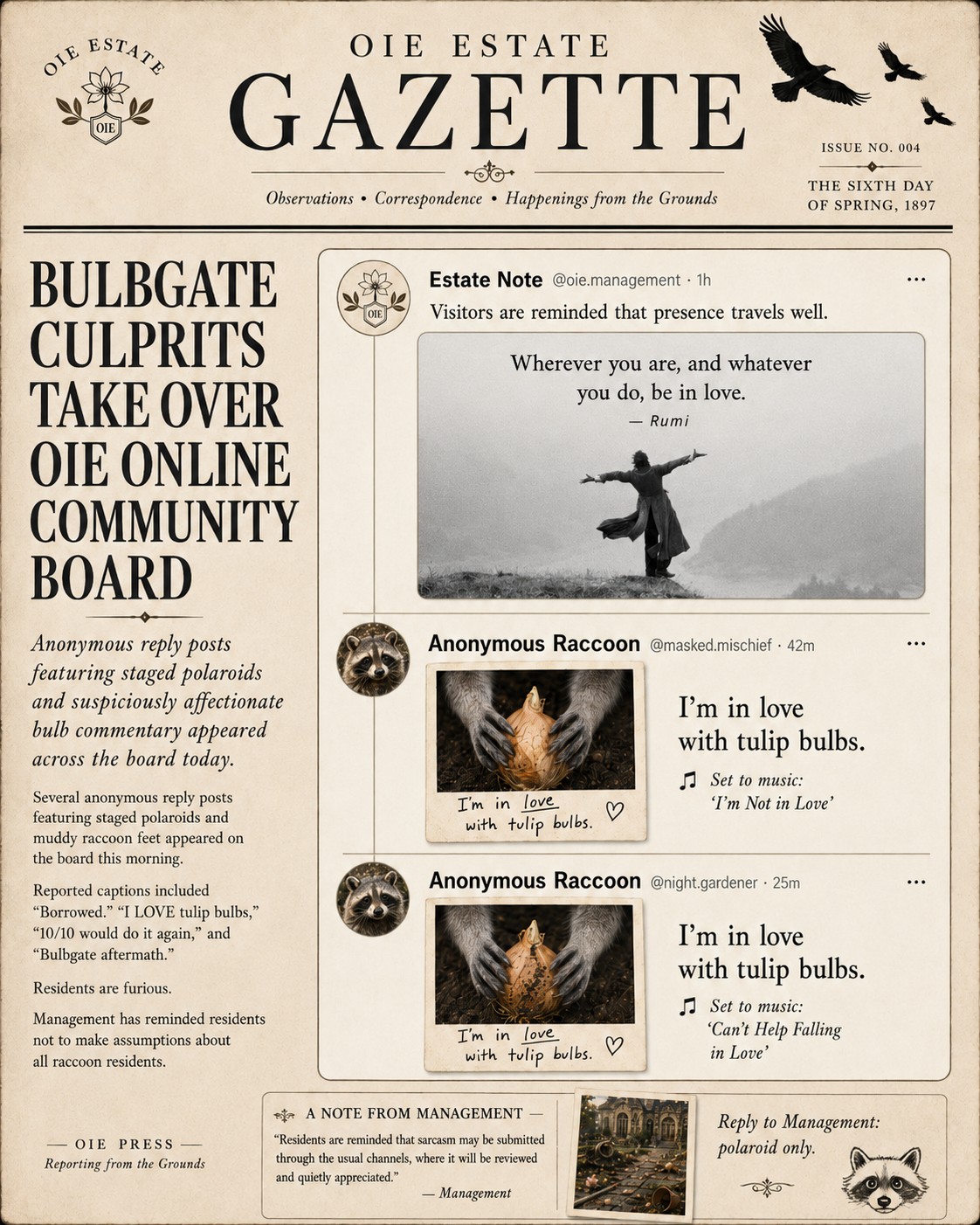 Bulbgate Culprits Take Over OIE Online Community Board