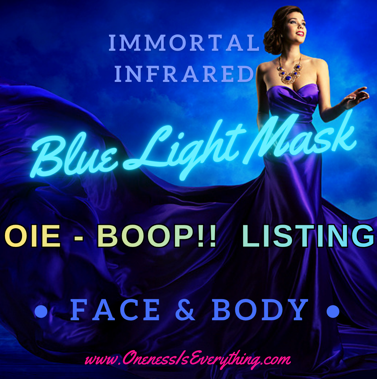 Immortal Infrared BLUE LIGHT Face & Body Mask  OIE-BOOP!!
