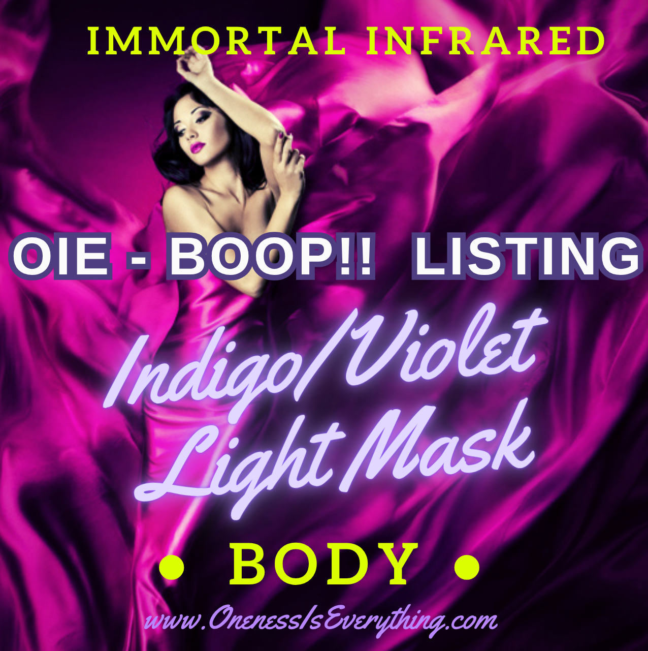 Immortal Infrared INDIGO VIOLET LIGHT Body Mask  OIE-BOOP!!